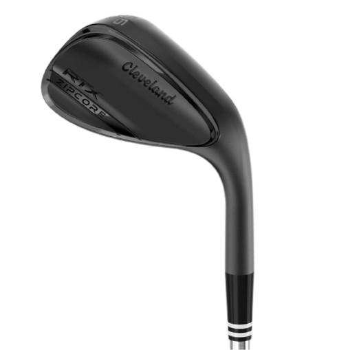 Cleveland RTX ZipCore Black Satin Mid Wedge - True Temper Dynamic Gold Tour Issue Spinner Shaft - Lob Wedge - Right Handed - Wedgeflex Flex - Standard Length - 58 Loft - Standard Lie Angle - Men - Premium