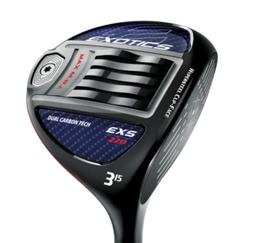 Tour Edge Exotics EXS 220 Fairway Wood - Golf Club - Left Handed - 3 Wood - 15° Loft - Extra Stiff Flex - Project X HZRDUS Smoke Black 70 Shaft - Men