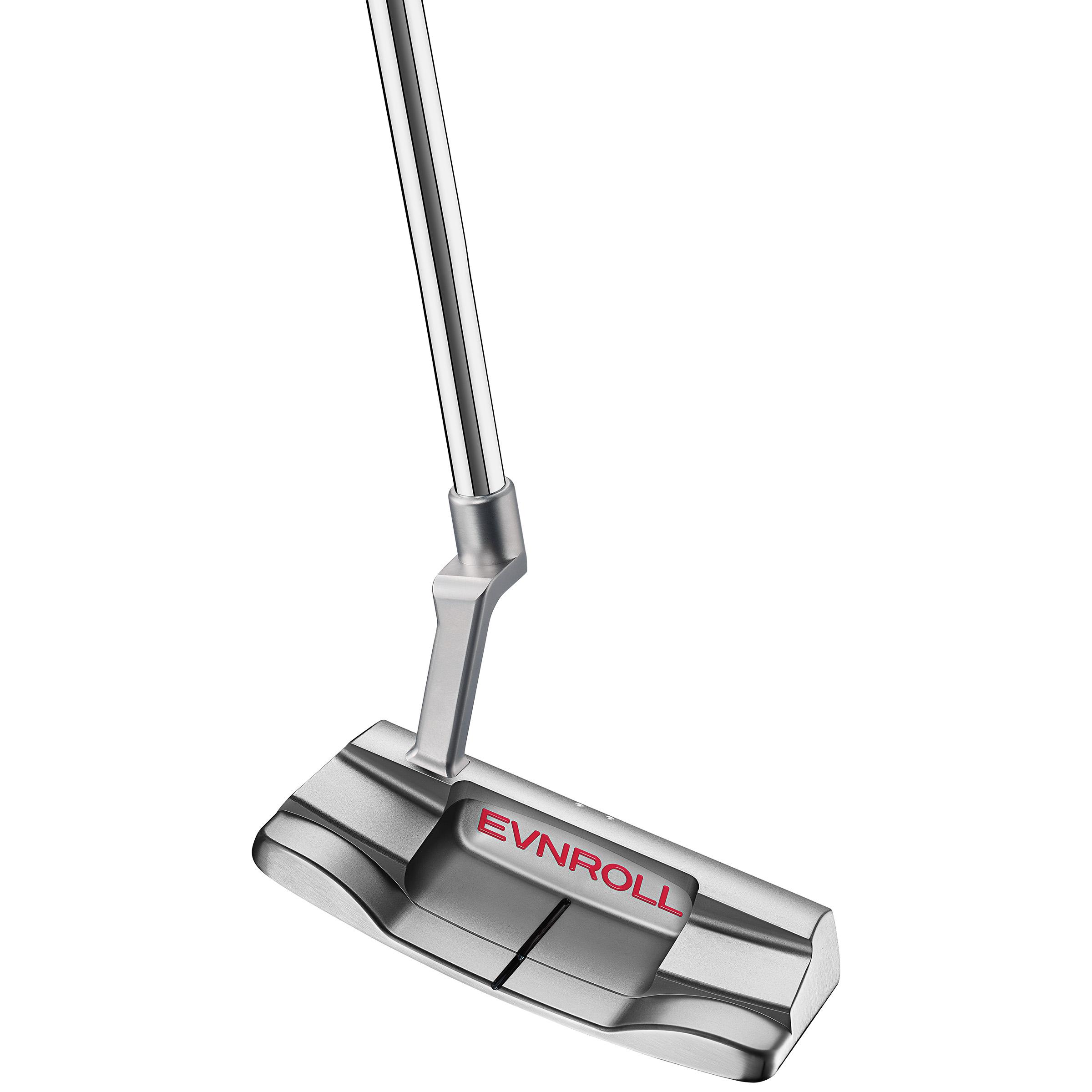 Evnroll ER2v2 Short Plumber MidBlade Red Gravity Putter - FST Stepless Shaft - Standard - Right Handed - Putterflex Flex - Standard Length - Standard Lie Angle - Men - Good