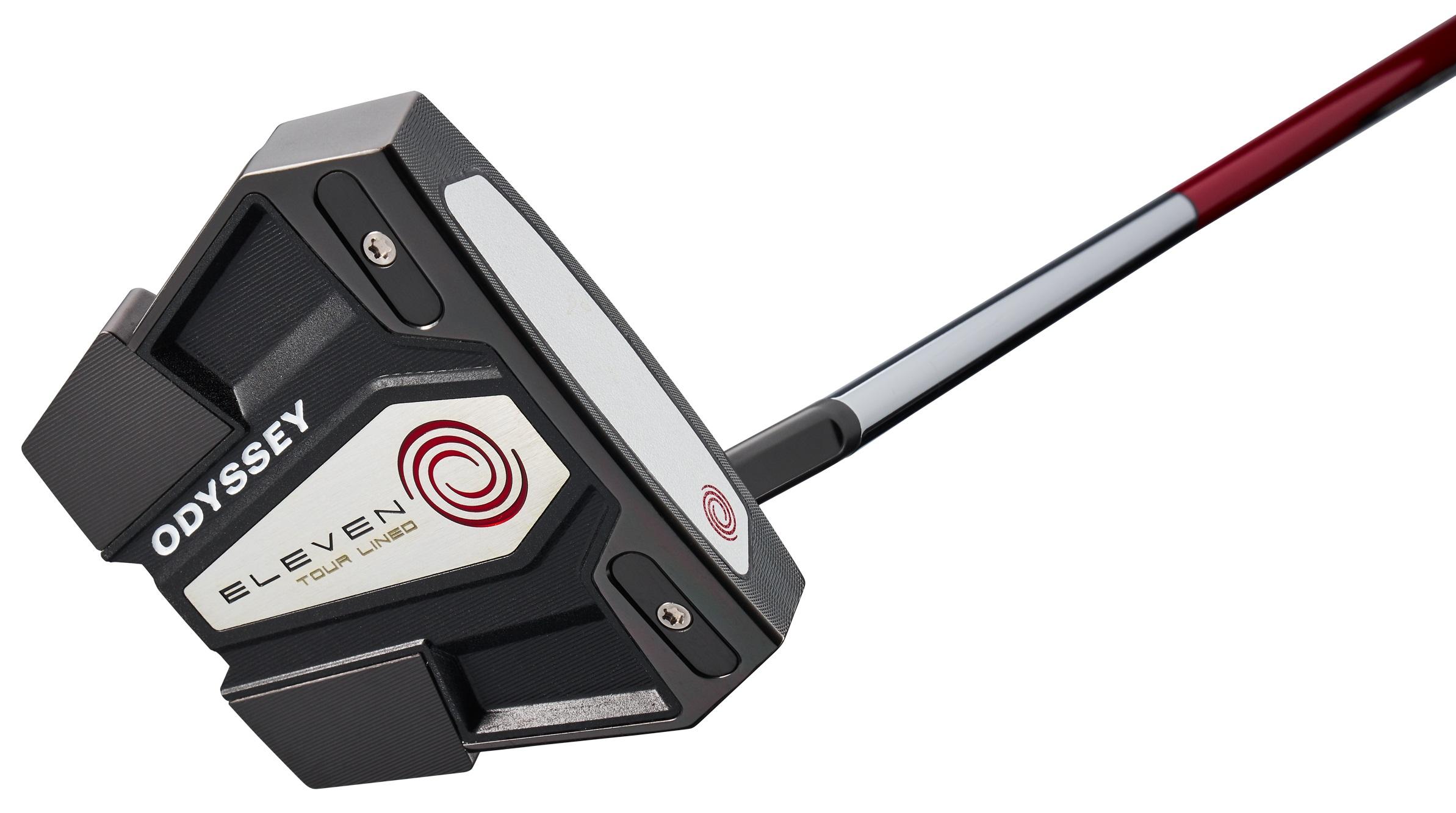 Odyssey Eleven Tour Lined S Red Stroke Lab PSTL Putter - Odyssey Stroke Lab Shaft - Standard - Right Handed - Putterflex Flex - Standard Length - Standard Lie Angle - Men - Good