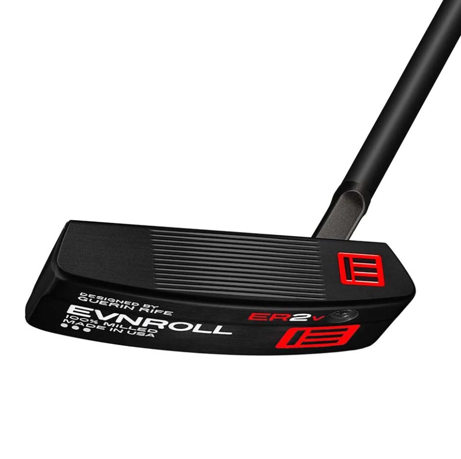 Evnroll ER2v1 Short Slant MidBlade Black TourTac Putter - Golf Club - Standard - Putterflex Flex - Graphics Worn Shaft - Men
