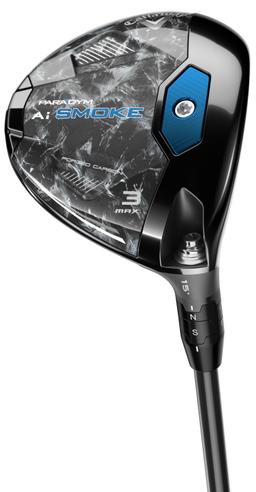 Callaway Paradym Ai Smoke MAX Fairway Wood - Golf Club - Left Handed - 3 Wood - 15° Loft - Stiff Flex - Mitsubishi Chemical Tensei AV Blue 65 Shaft - Men