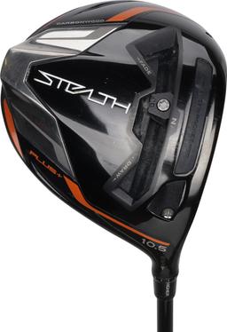 TaylorMade MYSTEALTH PLUS Black/Orange w/Orange Face Driver - Golf Club - 10.5° Loft - Stiff Flex - Fujikura Ventus Red w/ Velocore 6 Shaft - Men