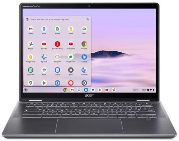 Acer Chromebook Plus Spin 514 CP514-4HN 2-in-1 Laptop 14" - Intel Core 3 100U 1.2GHz - 256GB - Black - 16GB RAM - 14 Inch - Excellent