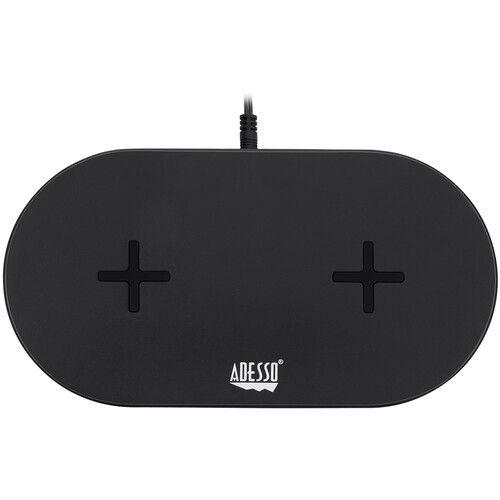 Adesso AUH-1040 15W Max Dual Wireless 2 Coils Fast Charging Pad