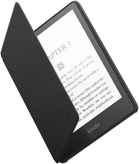 Amazon Kindle Paperwhite Leather Cover for 11th Generation-2021 - Black - Excellent