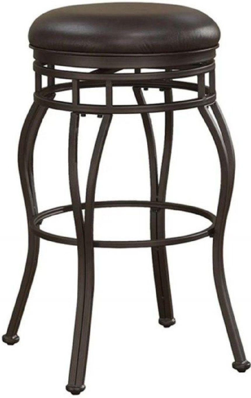 American Woodcrafters Metal Frame Backless Bar Stool (B1-102-34L)