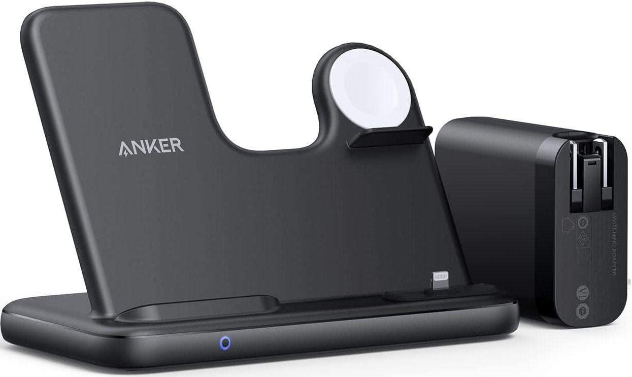 Anker 544 4-in-1 Stand Wireless Charger with 60W Quick Charge DC Adapter