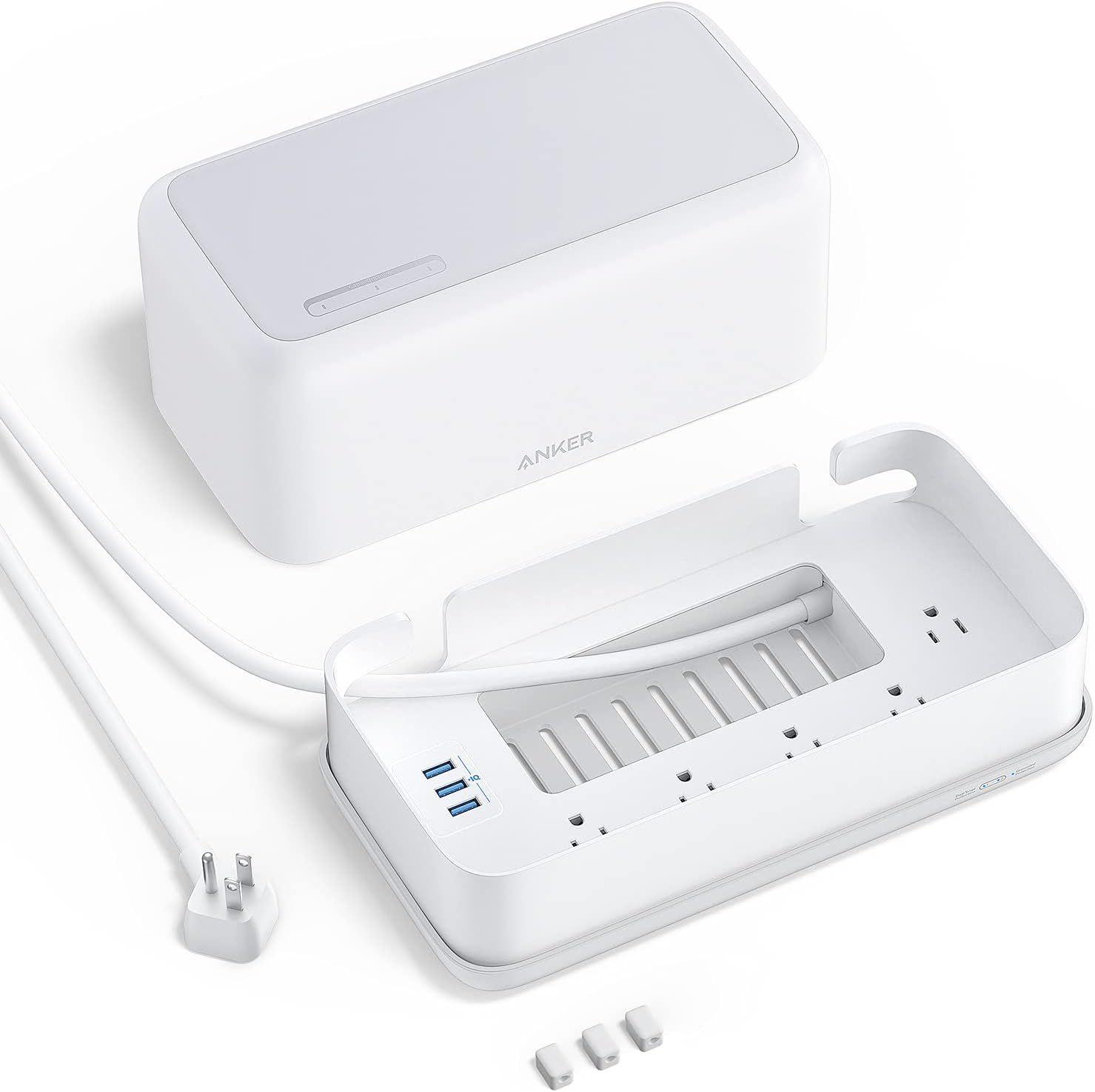 Anker Cable Management Box Power Strip 6Ft. (5x AC & 3x USB) (A9164)