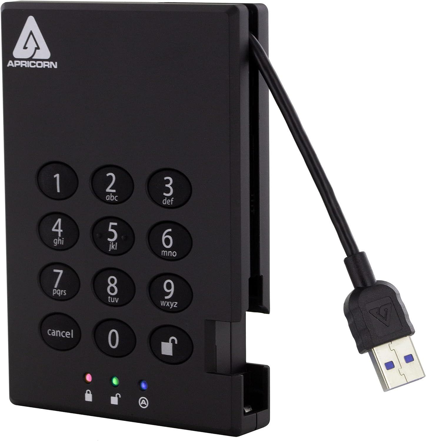 Apricorn Aegis Padlock 3.5" External Hard Drive 256-bit AES