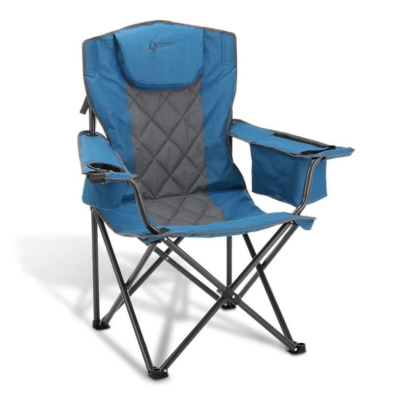 Arrowhead Outdoor Portable Folding Camping Quad Chair - Blue - Excellent