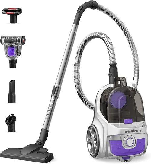 Aspiron  1200W Bagless Upgraded Canister Vacuum Cleaner AS-CA006 - Silver/Purple - Excellent