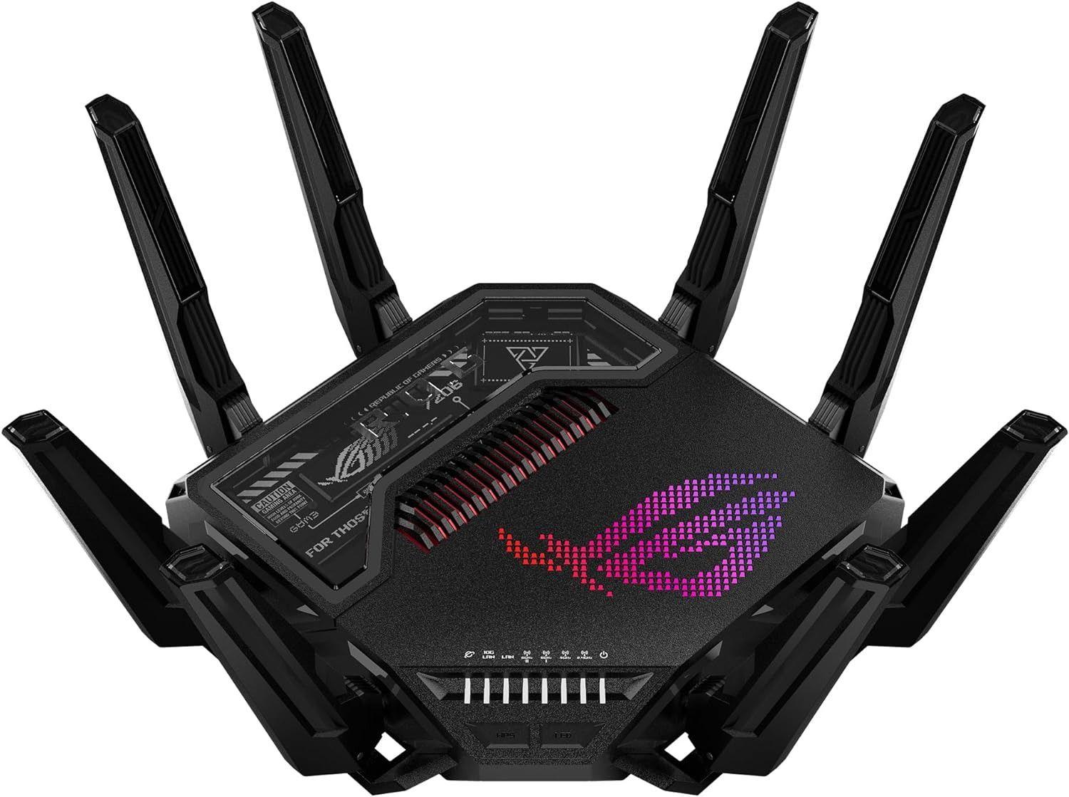 ASUS ROG Rapture GT-BE98 Pro First Quad-Band WiFi 7 Gaming Router - Black - Excellent