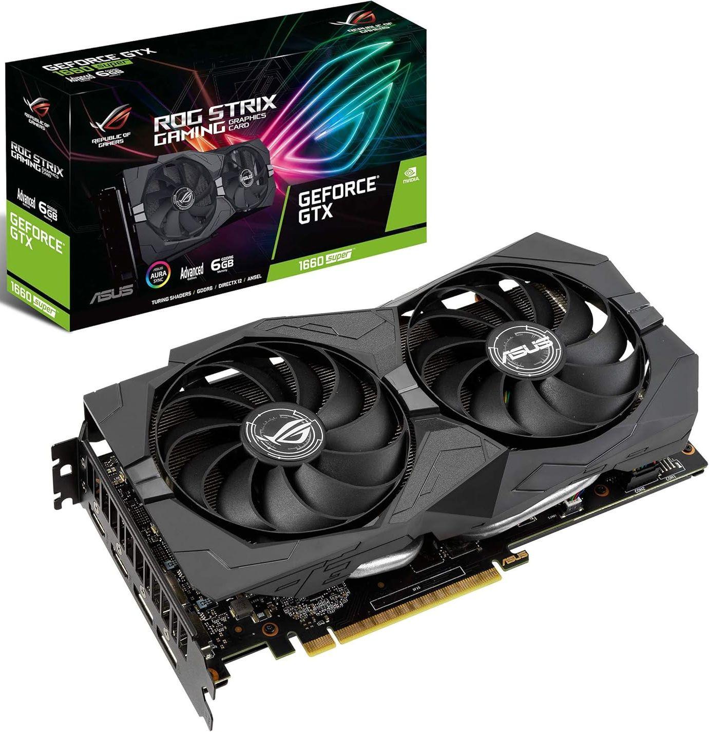Asus  ROG Strix GeForce GTX 1660 Super Advanced Edition Gaming Graphics Card - Black - Excellent