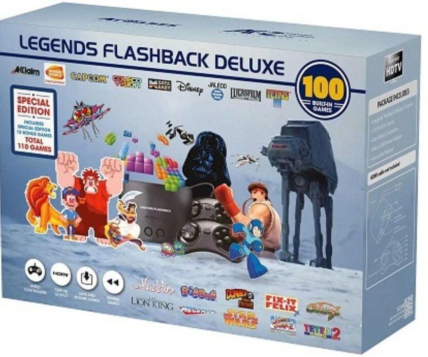 AtGames  Legends Flashback Deluxe Special Edition Console with 110 Games - Black - Excellent