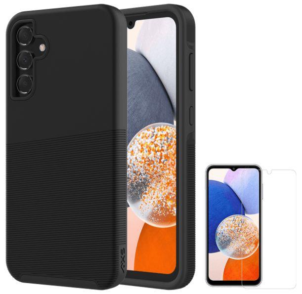 Axessorize AXS ProTech Plus Pack Phone Case and Screen Protector for Samsung Galaxy A15 - Black - Brand New