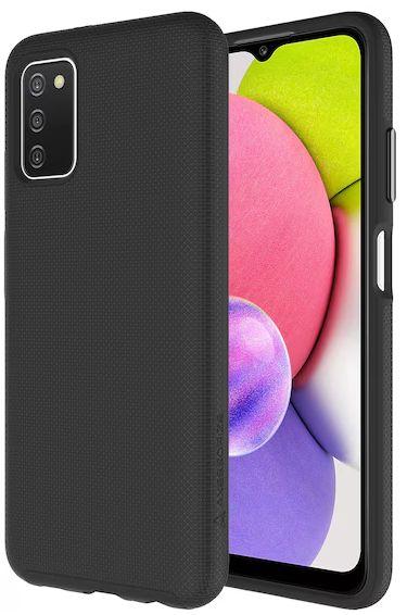 Axessorize PROTech Dual-layered Anti-Shock Black Phone Case & ARMORGlass Screen Protector for Galaxy A03s - Black - Excellent