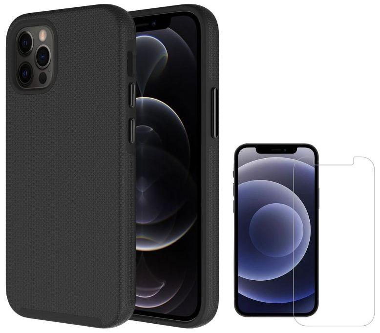 Axessorize ProTech Pack Phone Case and Screen Protector for iPhone 12/12 Pro - Black - Brand New