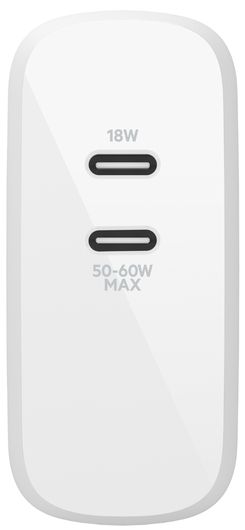 Belkin BoostCharge Dual USB-C GaN Wall Charger 68W + USB-C Cable