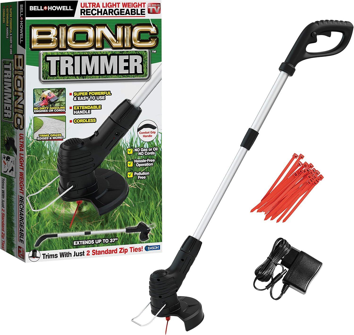 Bell + Howell Bionic Trimmer Rechargeable Portable Garden Trimmer
