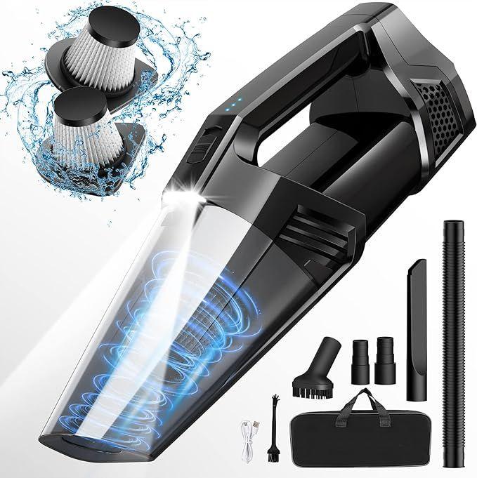Blestan Handheld Vacuum Cordless Car Vacuum LED Light 9000PA - Black - Excellent