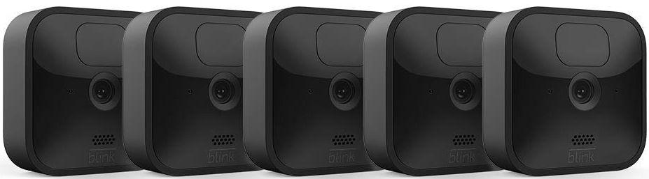Blink  Outdoor Wireless Battery-Powered Security Cameras - 5 Camera Kit - Black - Premium