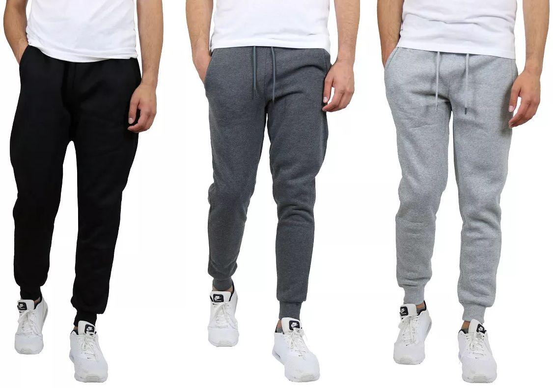 Blue Ice Men's Modern Fit Fleece Jogger Sweatpants 2X-Large (3-Pack)
