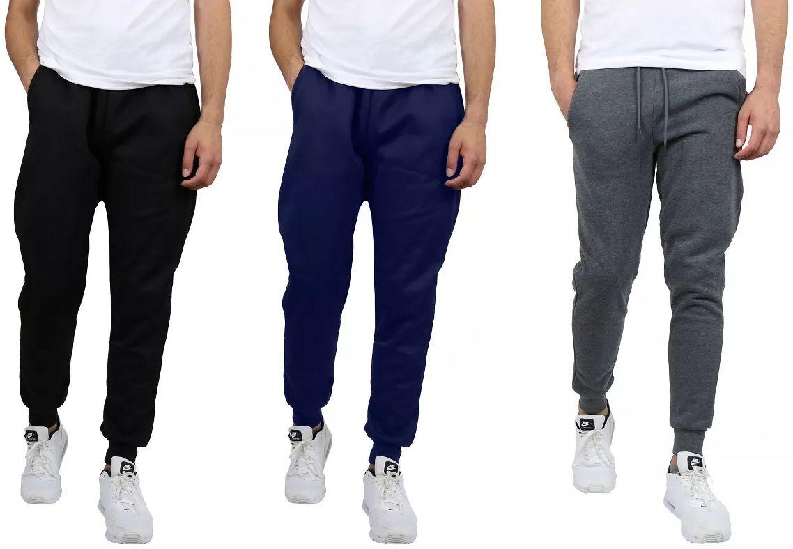 Blue Ice Men's Modern Fit Fleece Jogger Sweatpants X-Large (3-Pack)