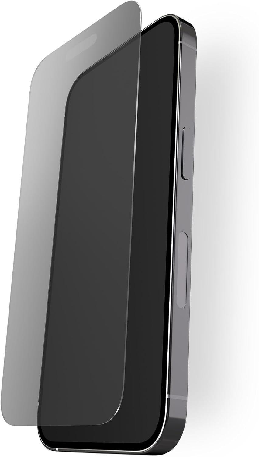 BodyGuardz Pure 3 Privacy Tempered Glass Screen Protector for iPhone 15/15 Pro