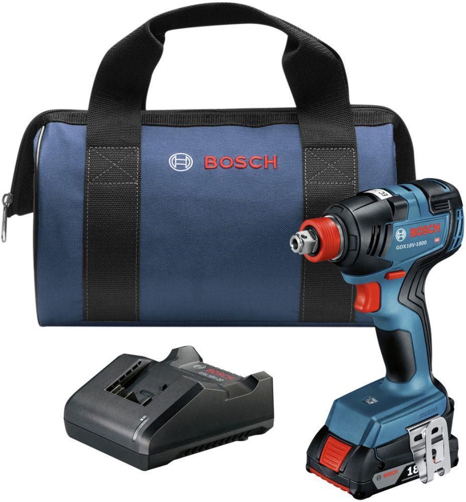 Bosch GDX18V-1800B12-RT 18V EC Brushless Lithium-Ion Impact Driver Kit - Blue - Excellent