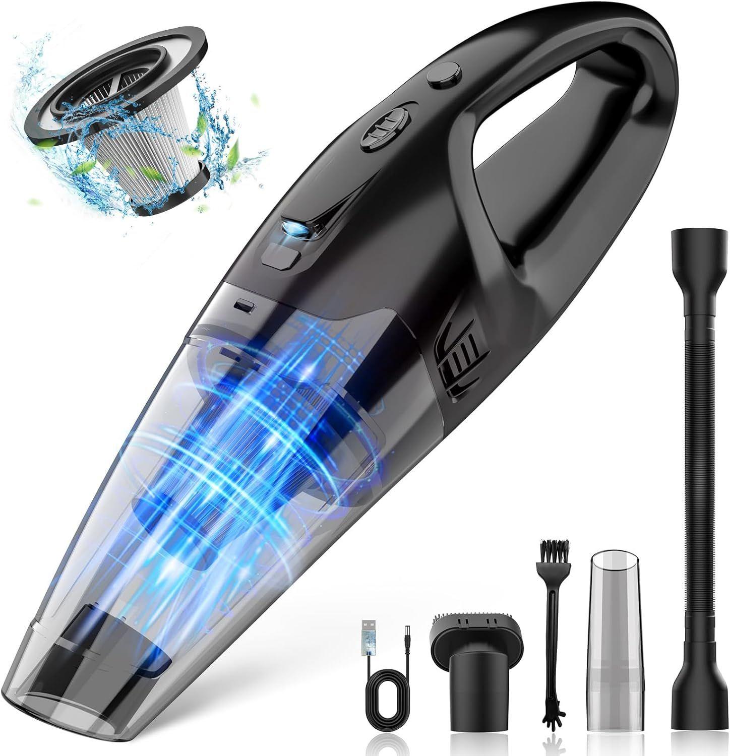 BSRCO ATJ-2166 Handheld Cordless Rechargeable LED USB Charge Vacuum Cleaner - Black - Excellent