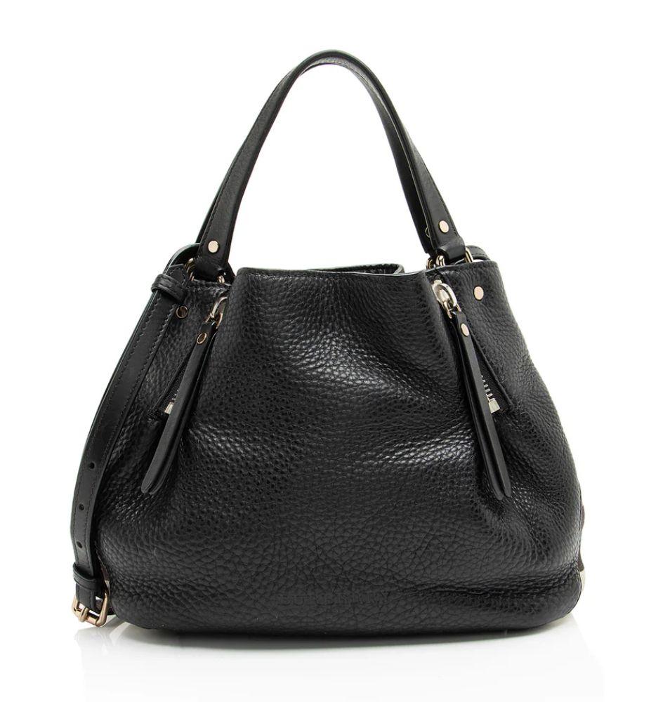 Burberry Calfskin House Check Maidstone Small Shoulder Bag - Black - Calfskin - Excellent