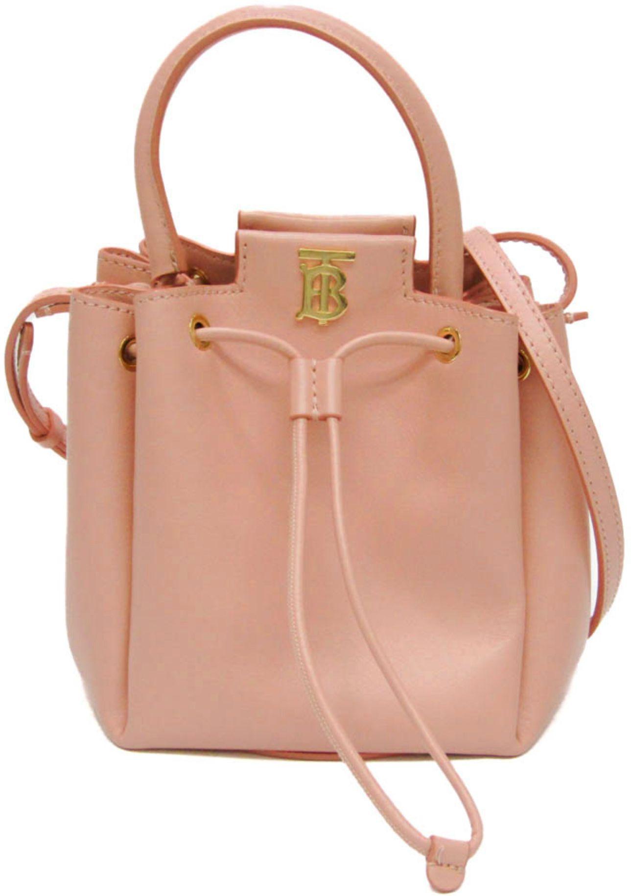 Burberry Leather Handbag Shoulder Bag - Light Pink - Leather - Excellent