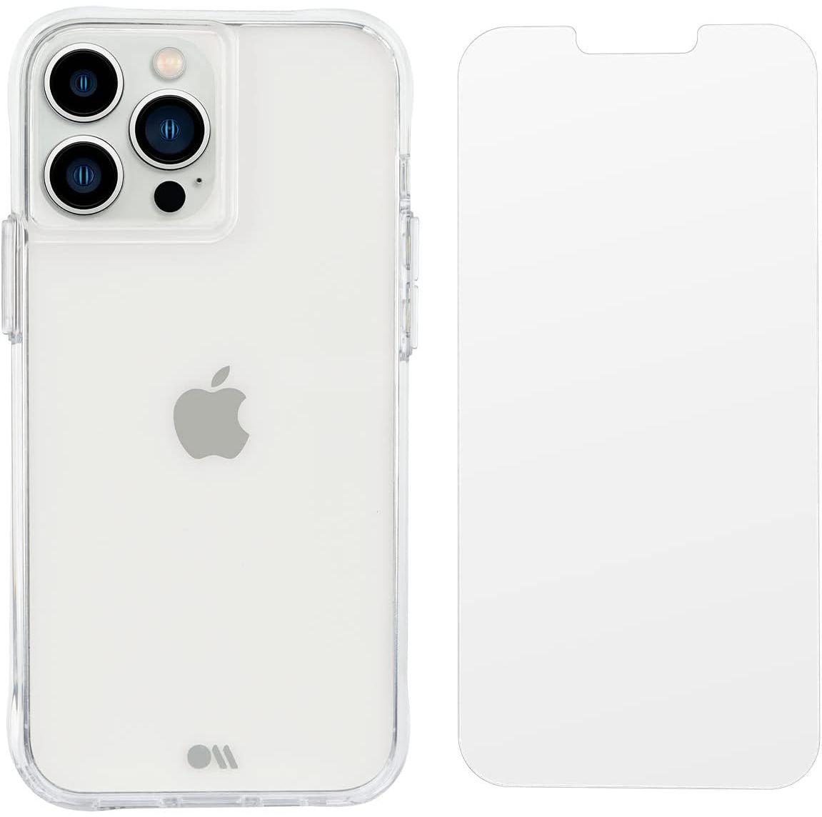 Case-Mate Protection Pack Phone Case & Screen Protector for iPhone 13 Pro Max - Clear - Brand New