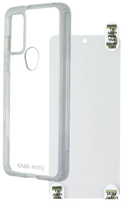 Case-Mate Protection Pack Phone Case & Screen Protector for Motorola Moto G Play (2023) - Clear - Brand New