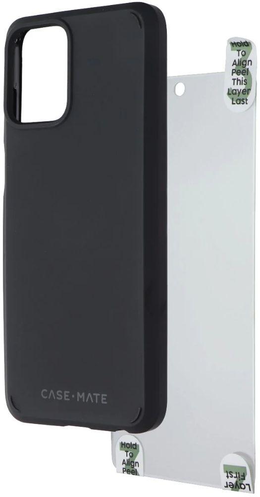 Case-Mate Protection Pack Phone Case & Screen Protector for Motorola Moto G Power 2023 - Black - Brand New