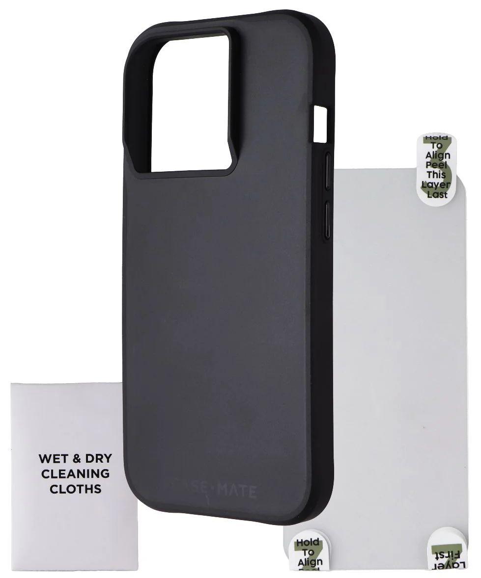 Case-Mate Tough Case + Glass Screen Protector for Apple iPhone 15 Pro - Black - Good