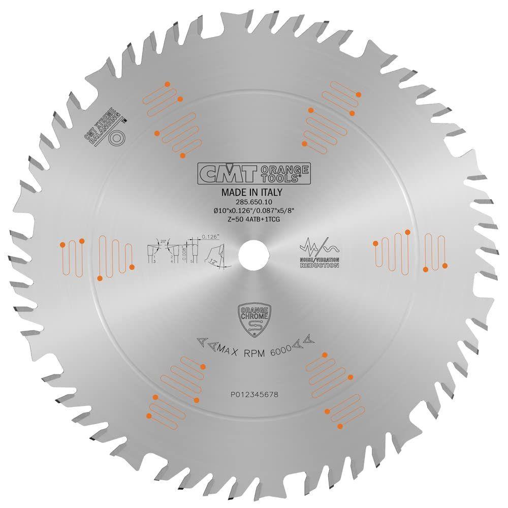 CMT 285.650.10 Saw Blade 10" x 40 Teeth 20° ATB Grind with 5/8-Inch Bore