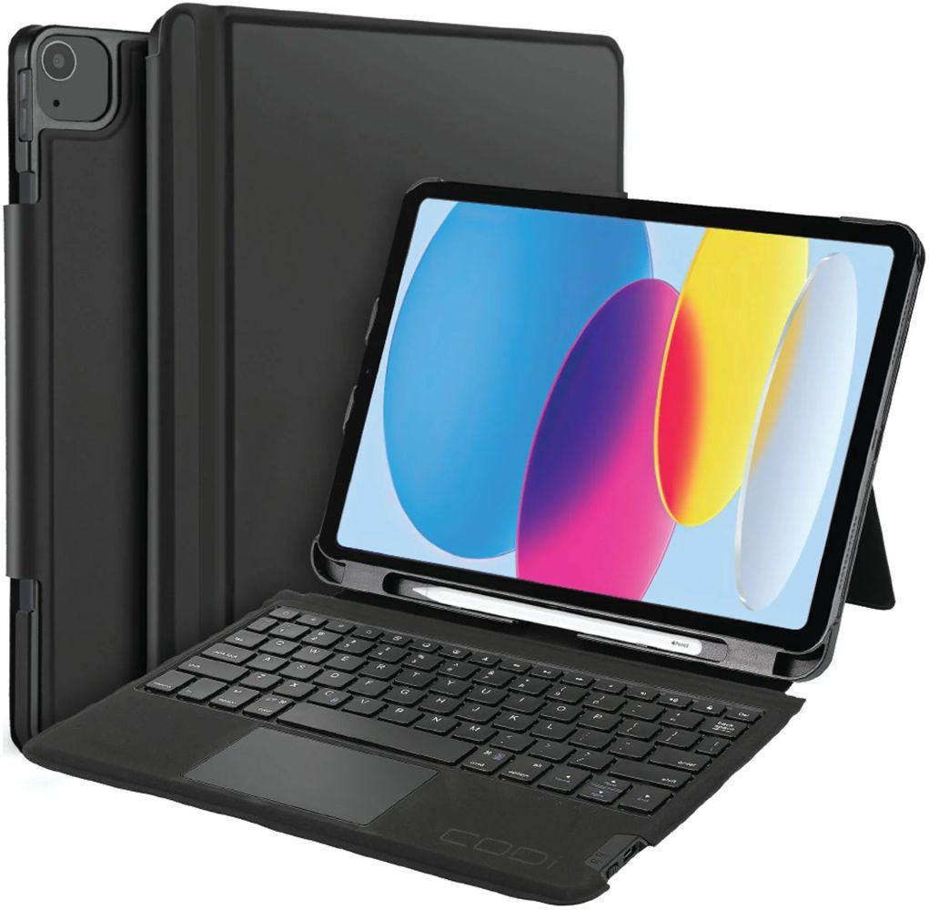 CODi Bluetooth Keyboard Folio Tablet Case with Trackpad for iPad 10.9" (10th Gen) / iPad A16 - Black - Premium