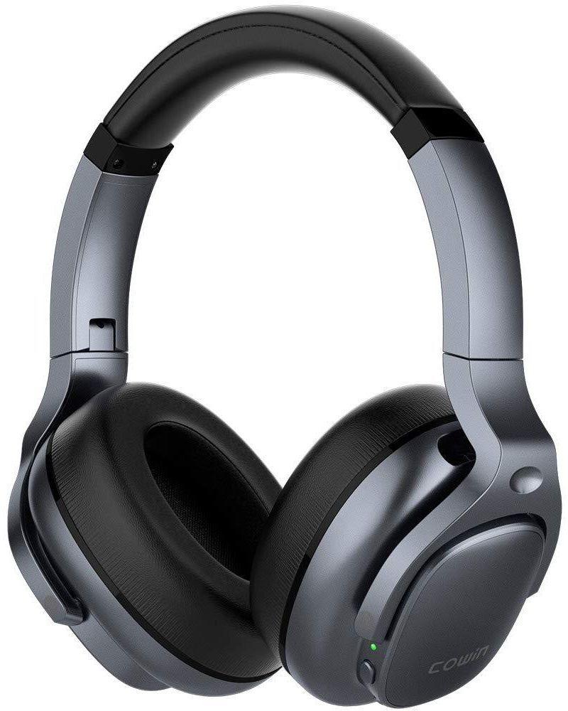 Cowin E9 Active Noise Cancelling Wireless Bluetooth Headphones - Silver - Excellent