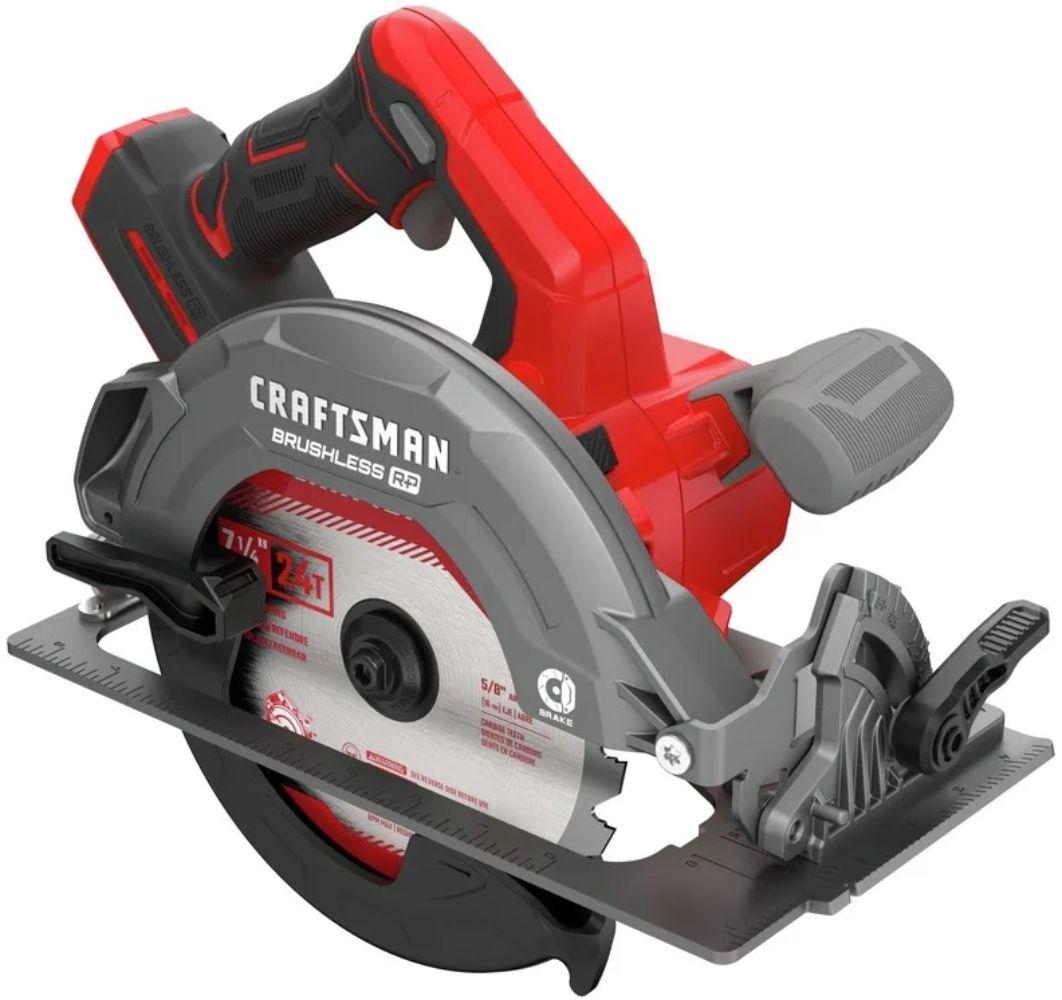 Craftsman CMCS551BR V20* BRUSHLESS RP™ Cordless 7-1/4 in. Circular Saw (Tool Only) - Red/Black - Excellent
