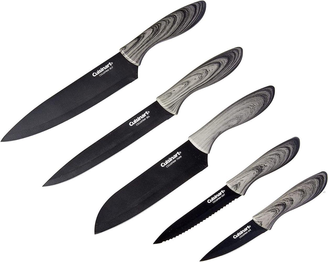 Cuisinart  C55-10PBO Ceramic Coated Knife Set 10-Piece - Black - Excellent