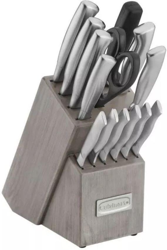 Cuisinart C77SS-15PT Classic Stainless Steel Knife Block Set 15-Piece - Silver - Excellent