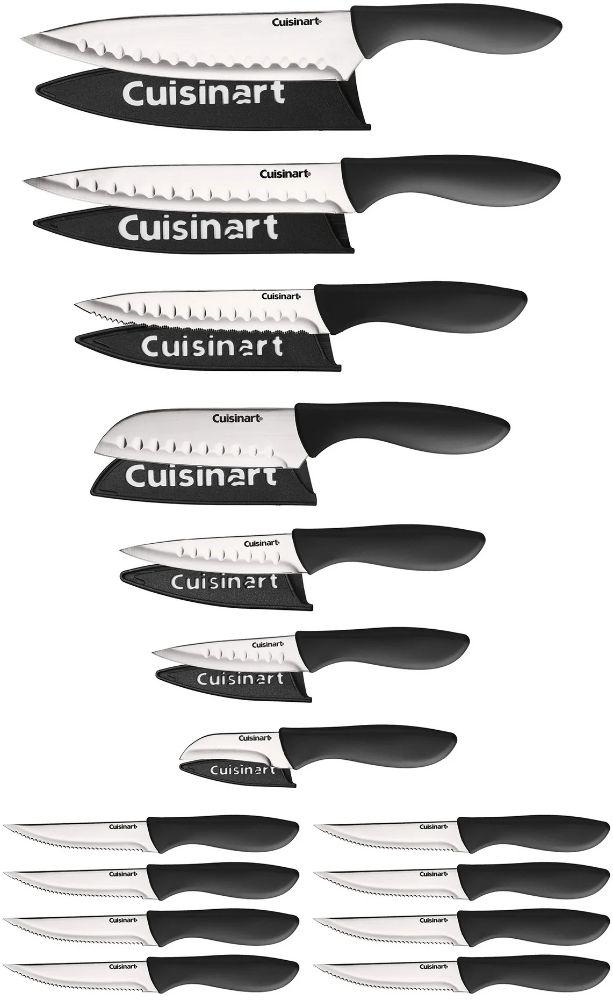 Cuisinart  C77SS-22PKS Stainless Steel Cutlery Set 22-Piece - Silver/Black - Excellent
