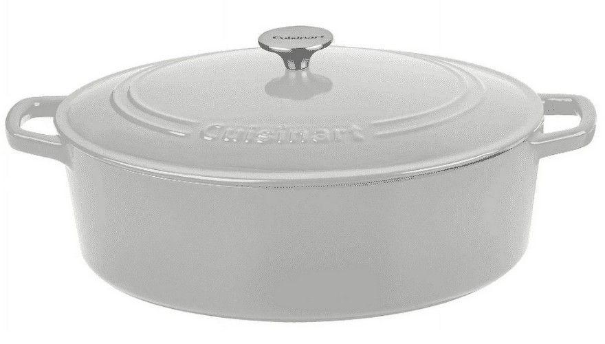 Cuisinart  Casserole Cast Iron Oval 7 QT with Cover (CI770) - Cool Grey - Excellent