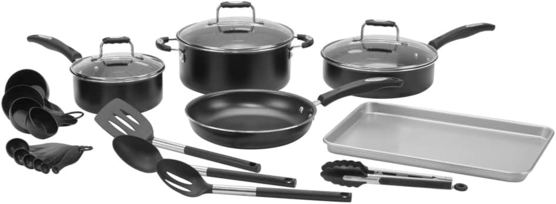 Cuisinart  P55-22BK Complete Chef Nonstick Cookware Set 22-Piece - Black - Excellent