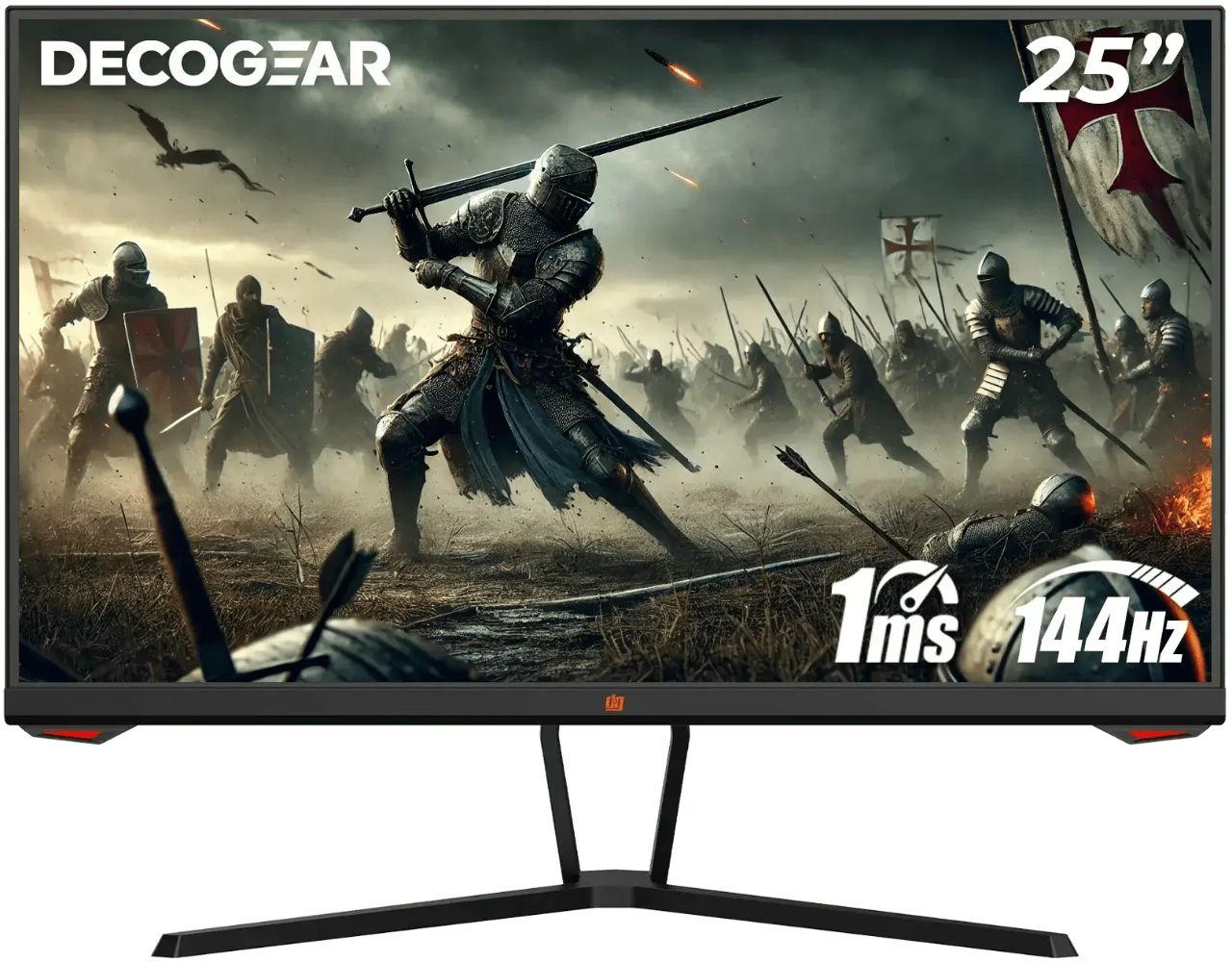 Deco Gear DGVIEW250F FHD 144Hz 1ms IPS Gaming Monitor (25S2G10) - Black - 24.5 Inch - Excellent