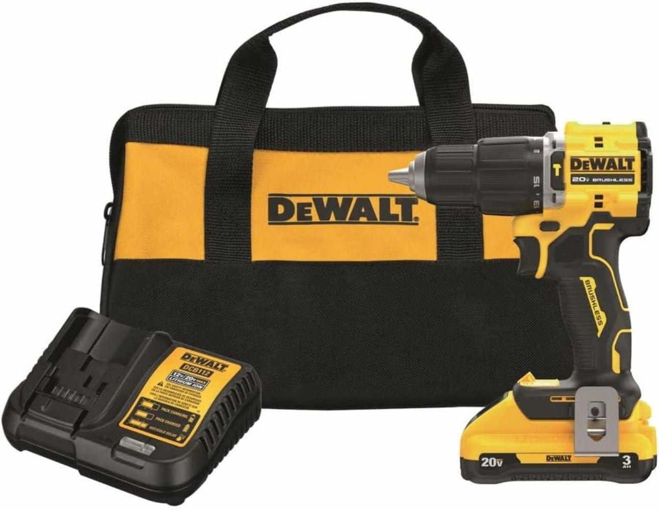 Dewalt DCD799L1-R ATOMIC 20V MAX* Brushless Cordless 1/2 in. Hammer Drill Kit - Yellow/Black - Excellent