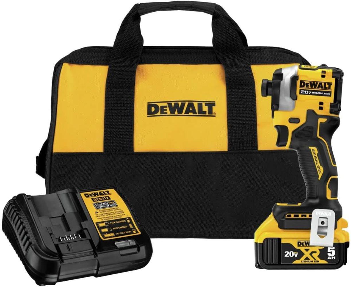 Dewalt DCF850P1-R 20V MAX* ATOMIC Brushless Cordless 3-Speed 1/4 in. Impact Driver Kit - Yellow/Black - Excellent