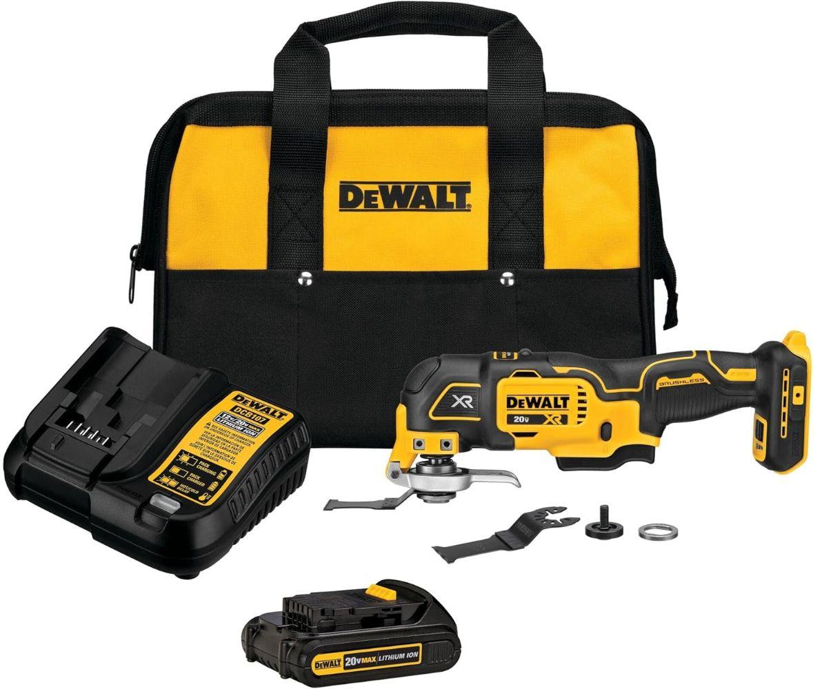 Dewalt DCS356C1-R 20V MAX* XR 3-Speed Cordless Oscillating Multi-Tool Kit - Yellow/Black - Excellent